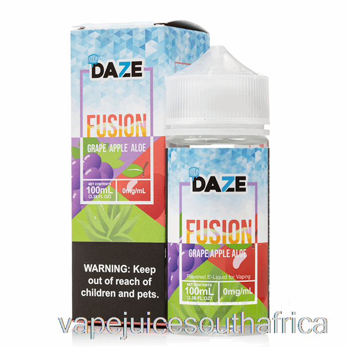 Vape Pods Iced Grape Apple Aloe - 7 Daze Fusion - 100Ml 6Mg